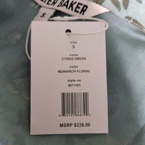 New Walter Baker Cyrus Wrap-Effect Floral-Print Fil Coupé Chiffon | Small - Picture 10 of 12